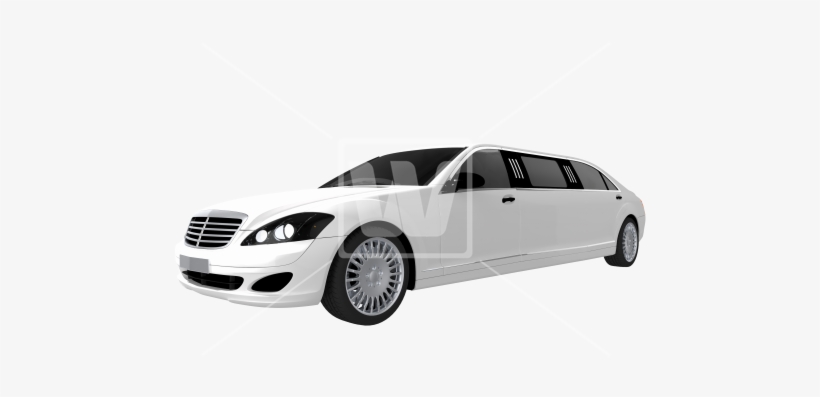 White Elegant Limousine Png - Limousine, transparent png download