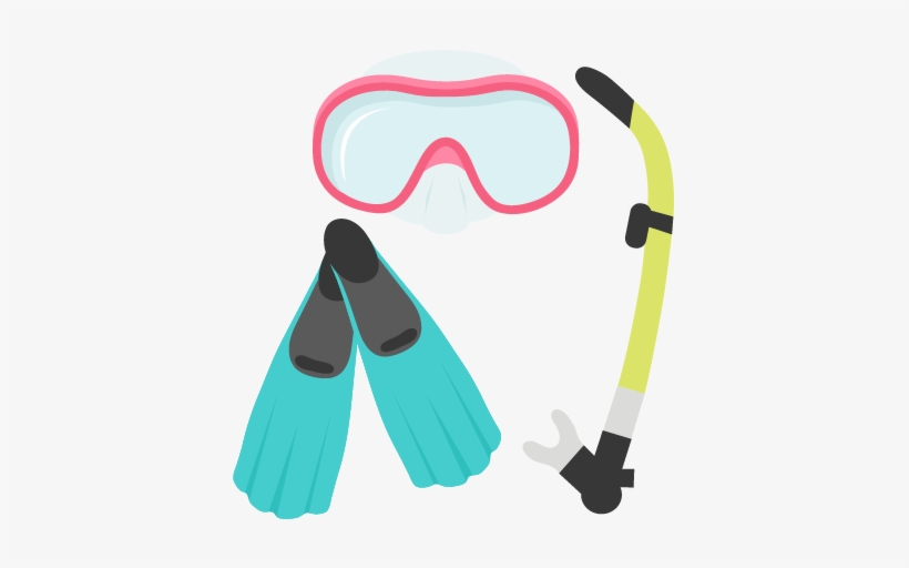 Snorkel Gear Set Svg Scrapbook Cut File Cute Clipart - Snorkel Clipart, transparent png download