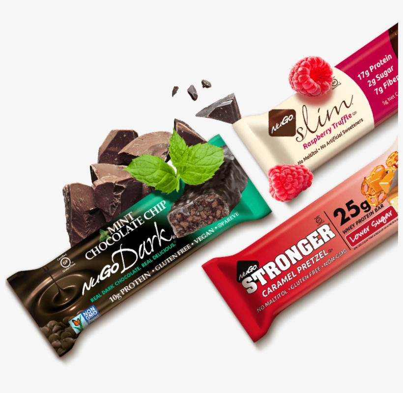Discover Nugo Bars For Your Lifestyle - Nugo Dark Mint Chocolate Chip, 1.76-ounce Bars (pack, transparent png download