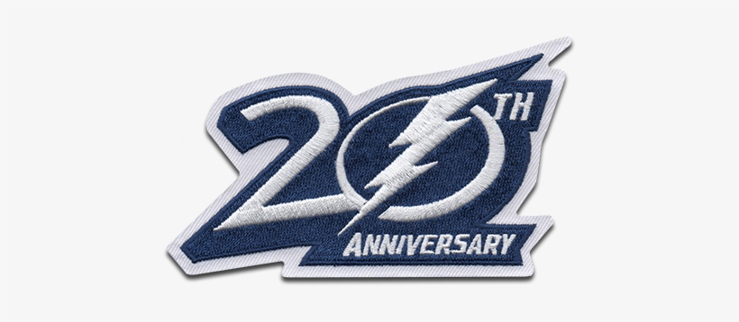 Tampa Bay Lightning - 2012 2013 Tampa Bay Lightning 20th Anniversary Logo, transparent png download