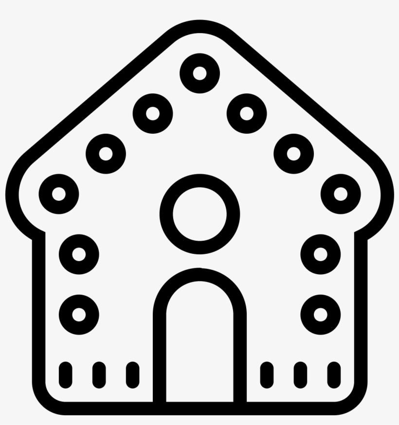 Gingerbread House Icon - House, transparent png download