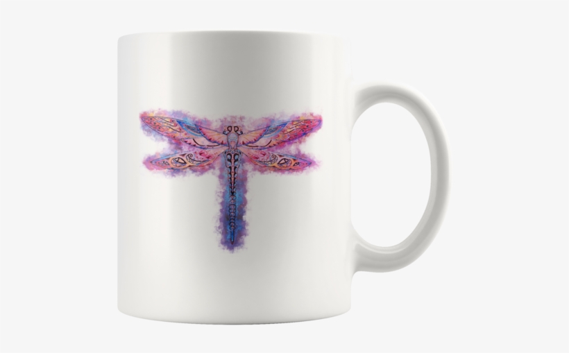 Dragonfly Watercolor Mug - Coffee Cup, transparent png download