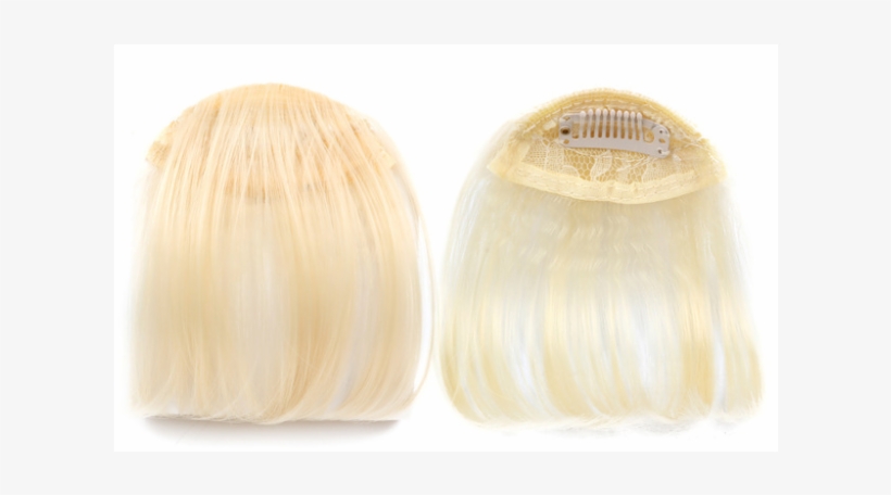 Thin Clip-in Bangs Synthetic - Blond, transparent png download
