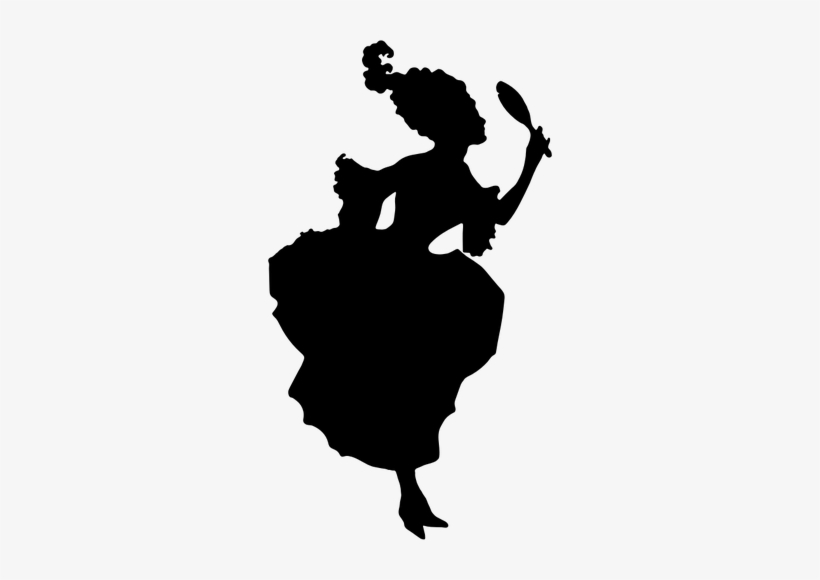 Vintage Lady Silhouette Public Domain Vectors - 18th Century Clip Art, transparent png download
