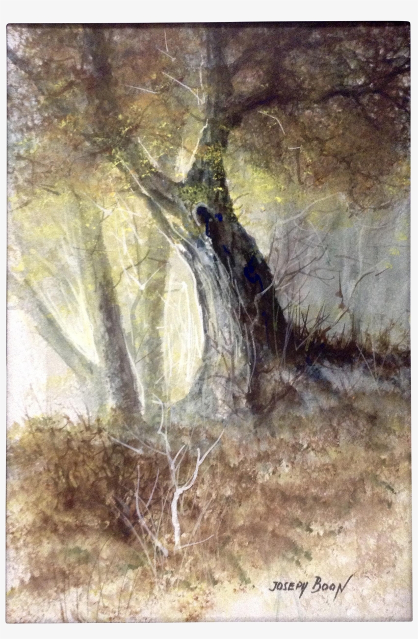 Joseph Boon, Painting, Hardwood Tree In The Fall, Belgium - Watercolor Painting, transparent png download
