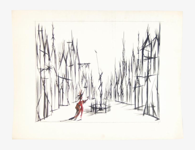 Andre Delfau Original Painting Stage Set Scenic Design - Sketch, transparent png download