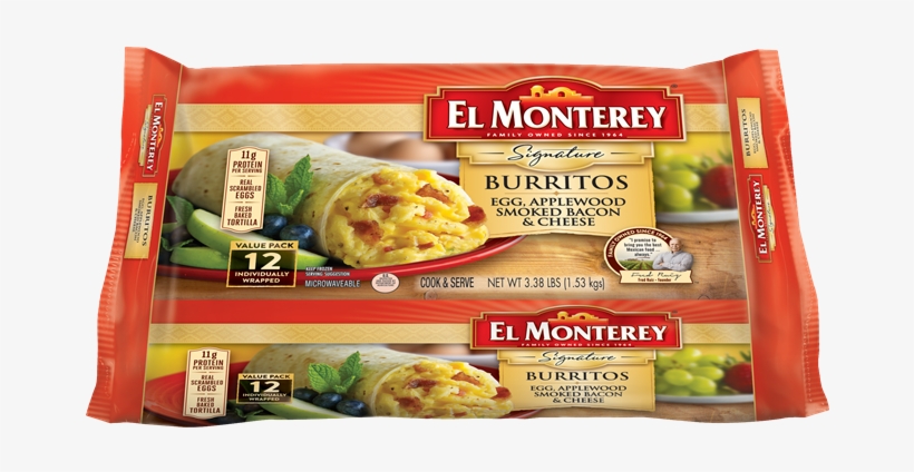 Click To Zoom - El Monterey Jalapeno Bean & Three-cheese Burritos, transparent png download