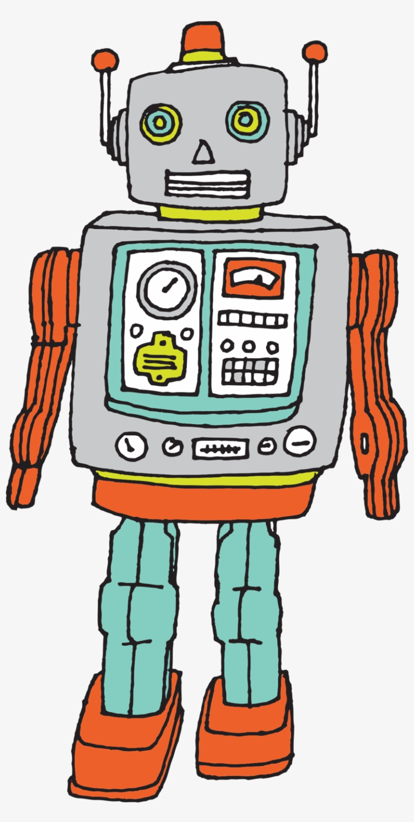 Robot - Tattly Temporary Tattoos Robot 0.1 Ounce, transparent png download