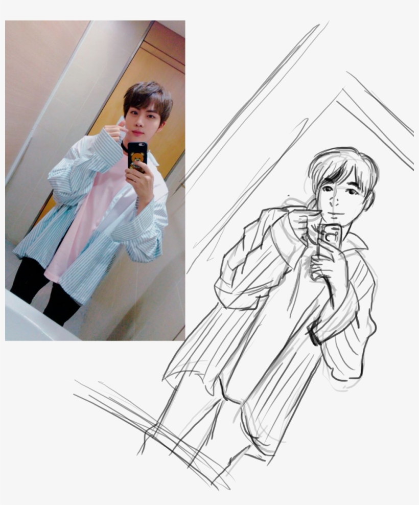 Kim Seok Jin Bts - Taehyung Gucci Phone Case Transparent PNG