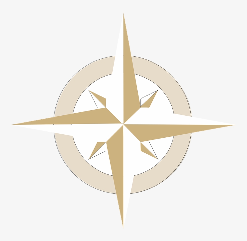 Compass, Compass Rose, South - East West North South Symbol Jpg, transparent png download