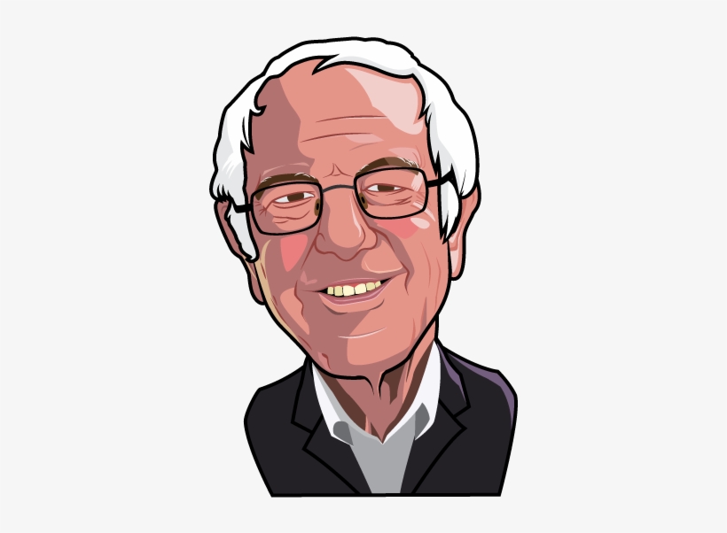 Graphic Designbernie Sanders Illustrated - Cartoon, transparent png download