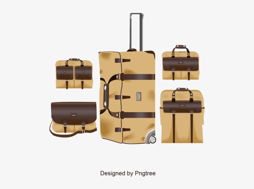 Image Freeuse Library Hand Painted Luggage Collection - Baggage, transparent png download