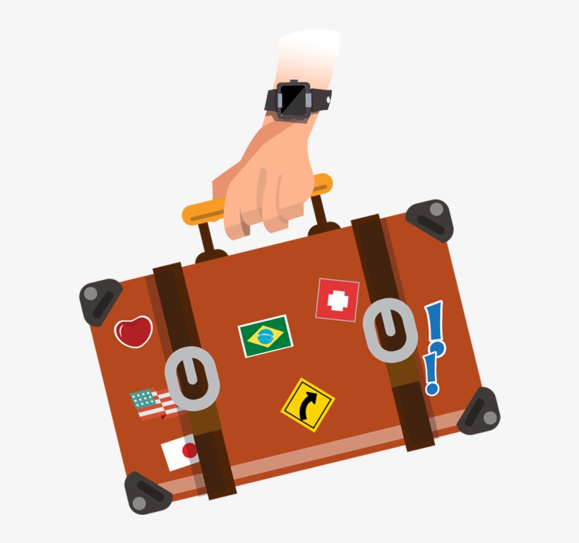 Svg Transparent Library Tourist Hand Holding Vintage - Suitcase Travel Png Transparent, transparent png download