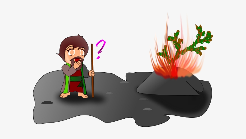 Moses And The Burning Bush Png Clip Arts, transparent png download