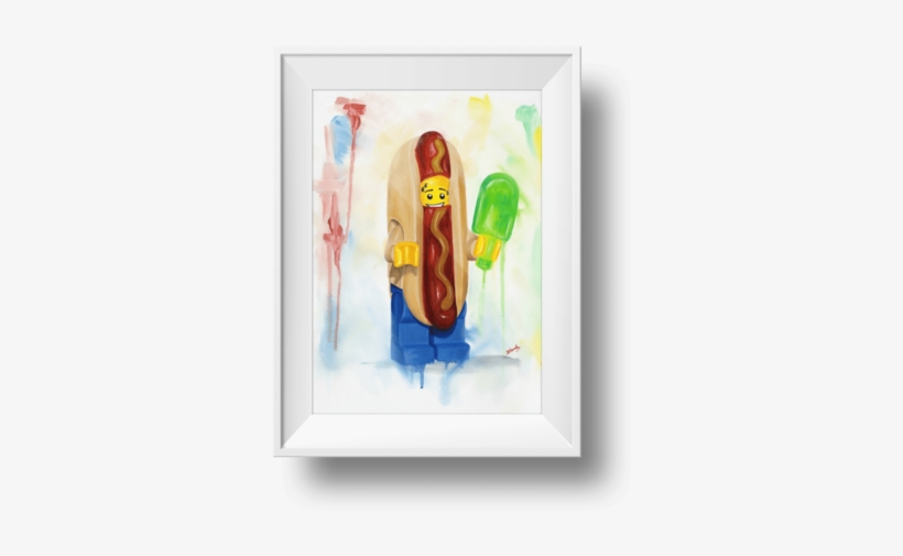 Hot Dog Print - Dog, transparent png download
