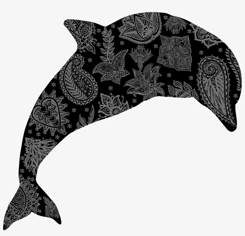 This Free Icons Png Design Of Floral Pattern Dolphin, transparent png download