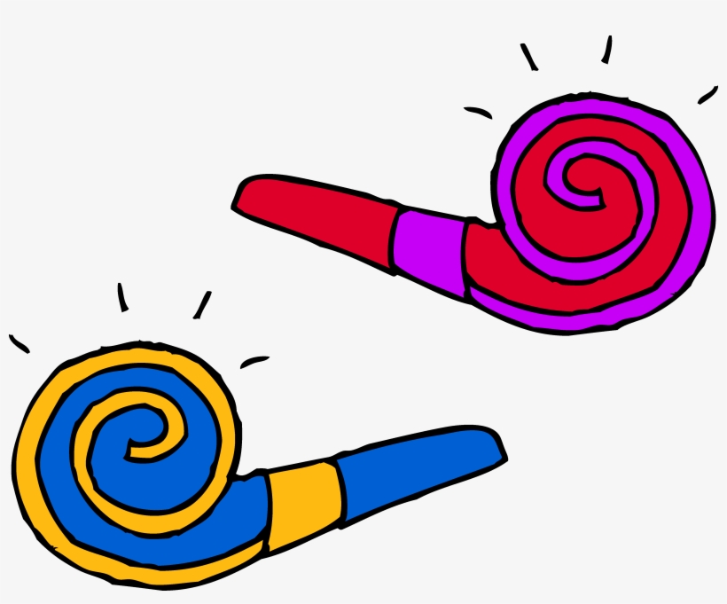 Horns Clipart Transparent - Birthday Horn Clip Art, transparent png download