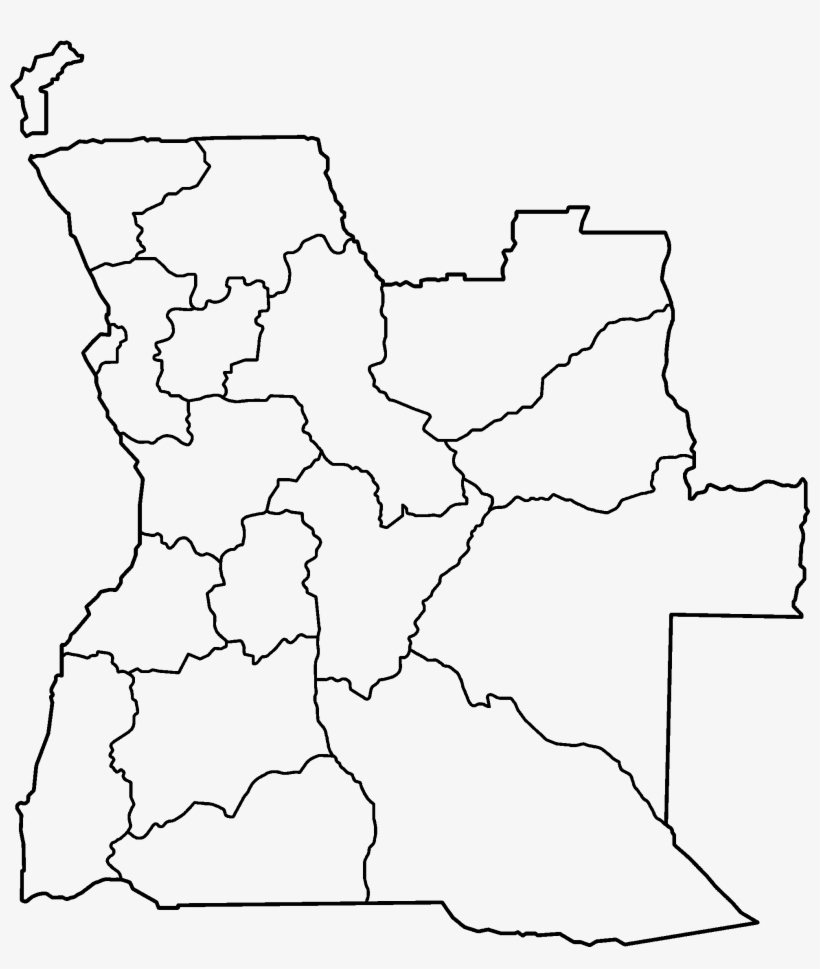 Angola Provinces Blank - Blank Map Of Angola, transparent png download