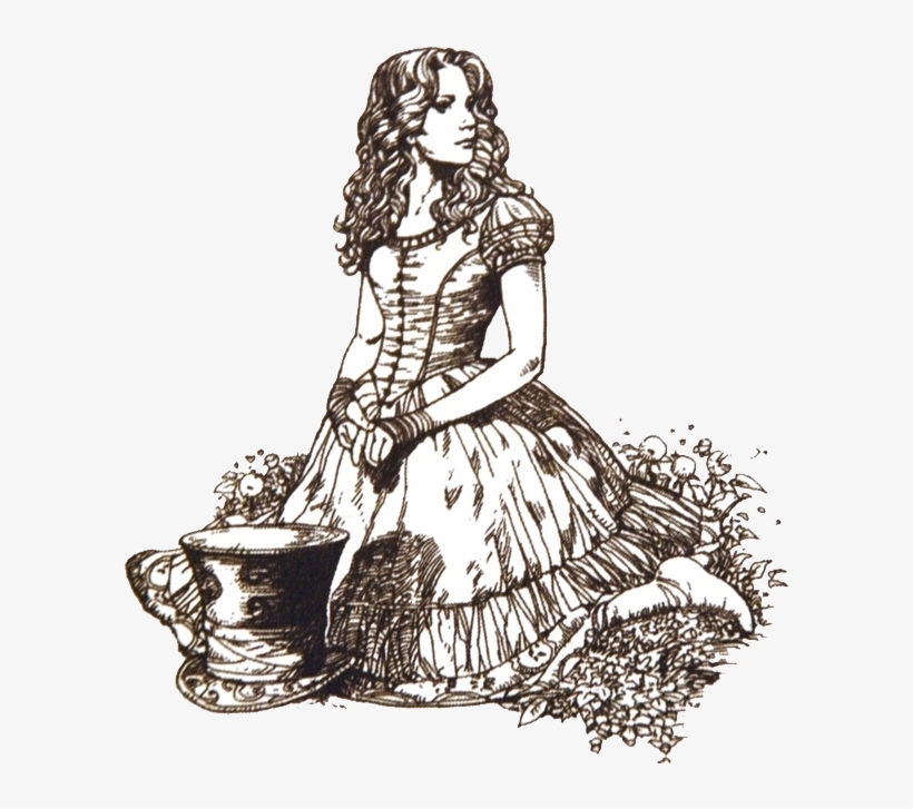 Get Tim Burton Artwork Alice In Wonderland Background