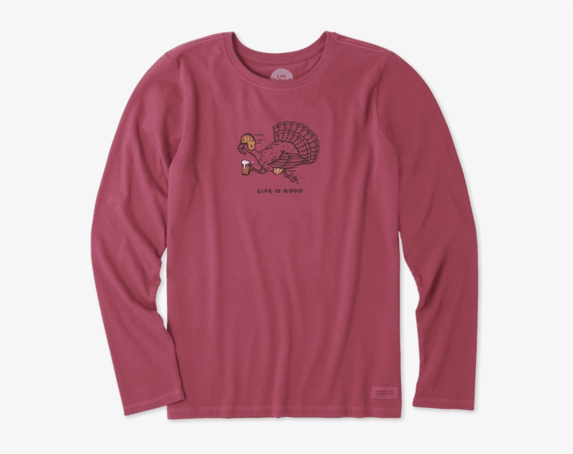 Women's Turkey Run Long Sleeve Crusher - Long-sleeved T-shirt, transparent png download