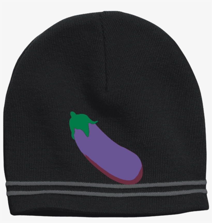 Eggplant Emoji Stc20 Sport-tek Colorblock Beanie - Mustang Stc20 Sport-tek Colorblock Beanie, transparent png download