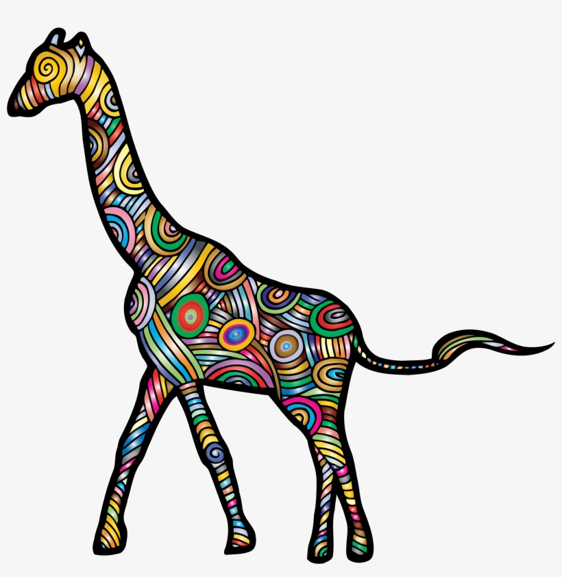 This Free Icons Png Design Of Chromatic Stylized Giraffe, transparent png download