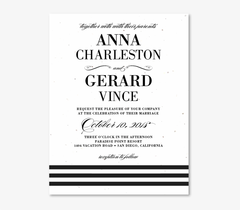 - - Wedding Invitation White Tie, transparent png download