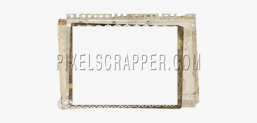 Stacked Torn Paper & Lace Frame - Picture Frame, transparent png download