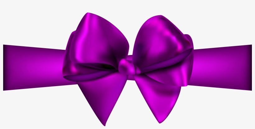 Purple Ribbon With Bow Png Clip Art - Navy Blue Ribbon Png, transparent png download