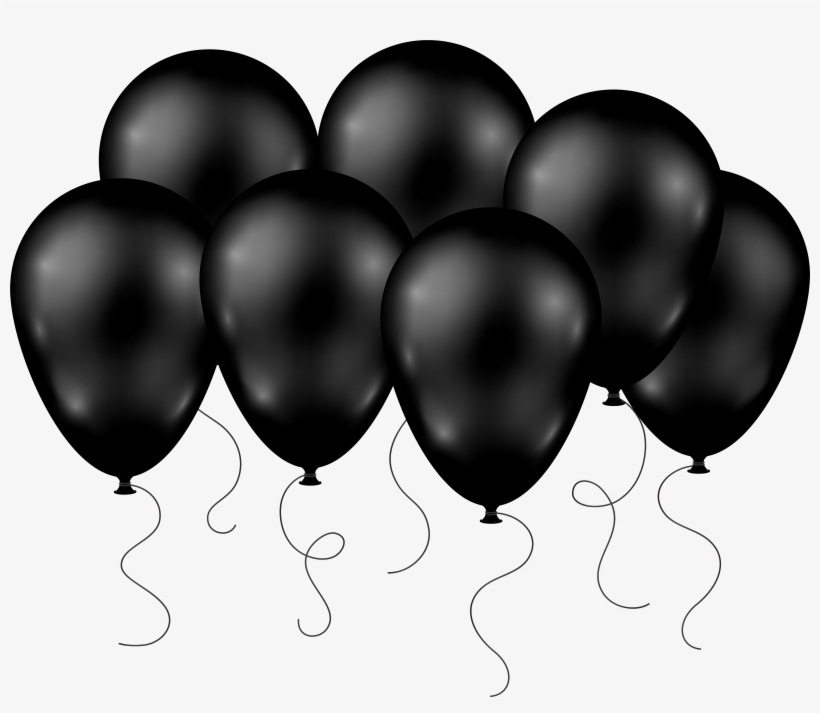 Birthday Balloons Clip Art Black, transparent png download