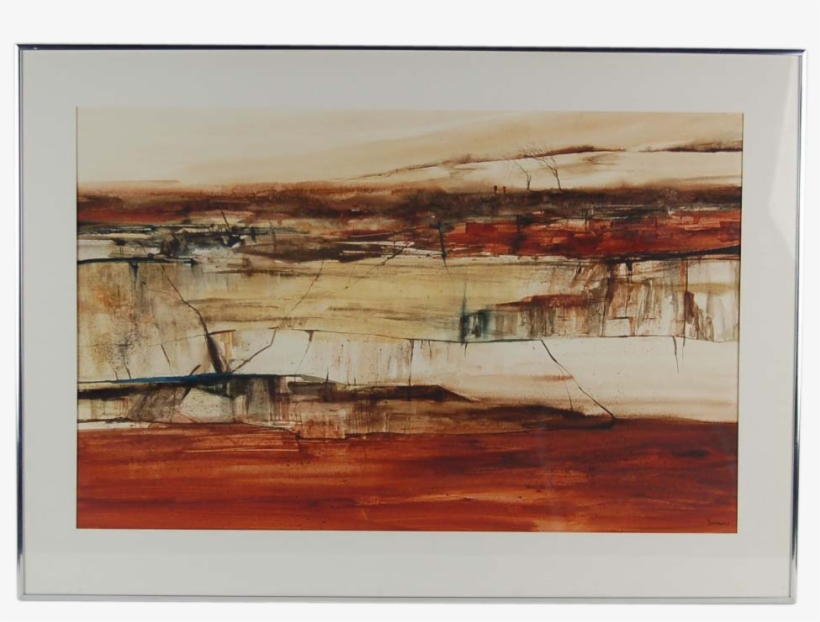 M#century Modern Abstract Landscape Gouache Painting - Painting, transparent png download