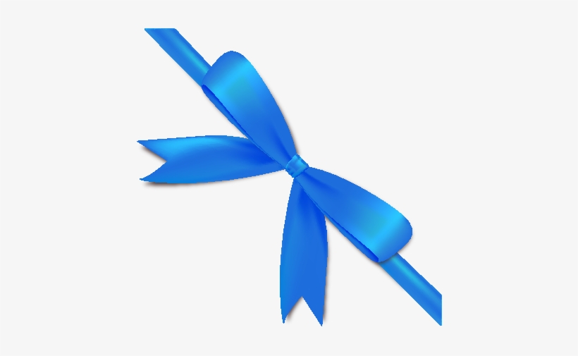 Bow Icon Data Svg - Blue Ribbon With Bow, transparent png download