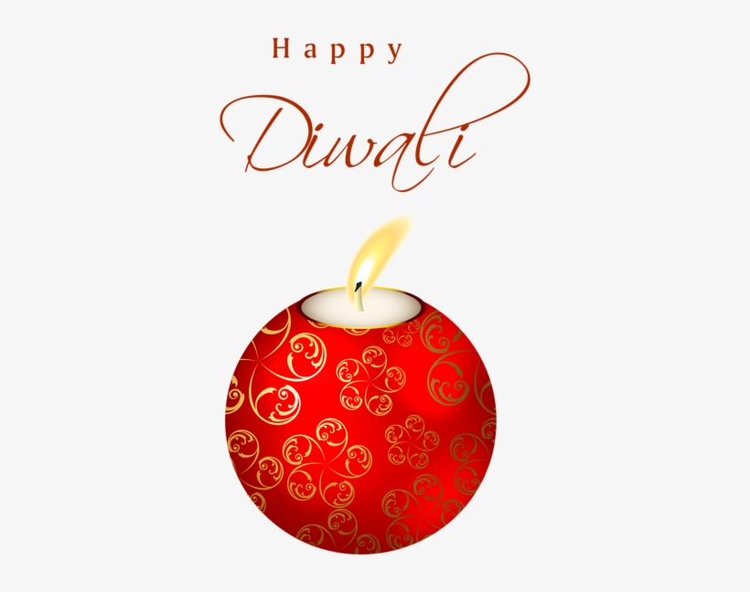 Beautiful Red Happy Diwali Candle Png Clipart Image - Happy Diwali Images Png, transparent png download