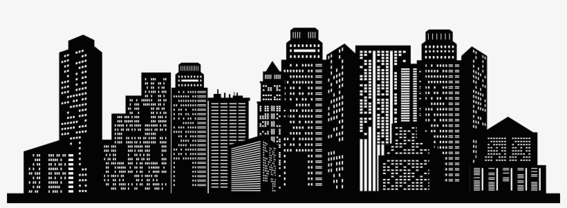 Cityscape Silhouette Clip Art Png Image - Cityscape Clip Art, transparent png download