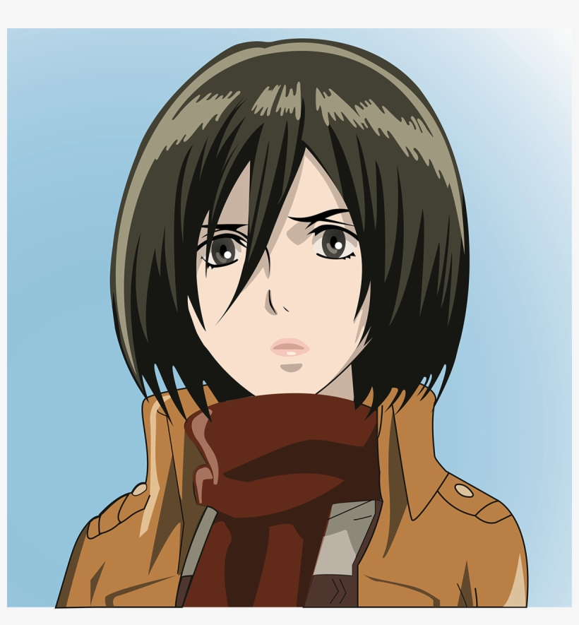 Illustration, Character Design, Drawing - Giant Acrylic Keychain Mikasa Ver2 Of March, transparent png download