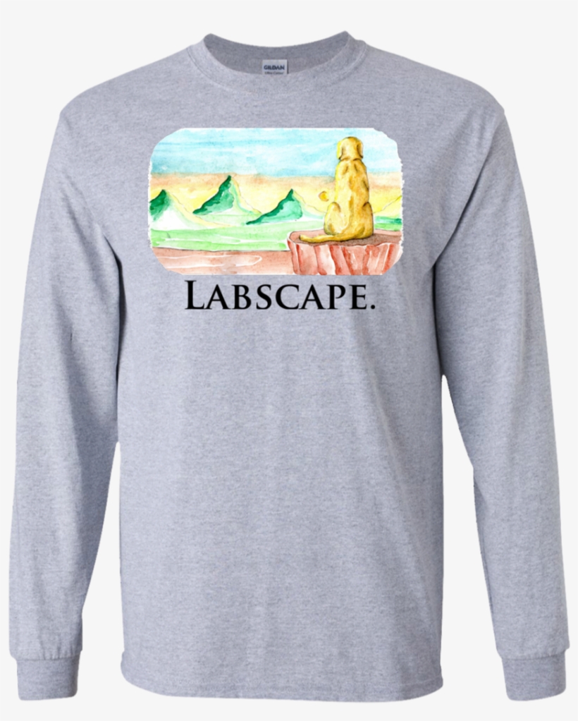 Labscape Watercolor Long Sleeve T-shirt - Fox Nerd T-shirt, transparent png download