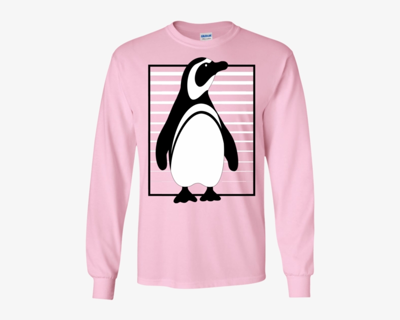 Penguin Stripes Ls Ultra Cotton T-shirt - Cafepress Custom Black And White Penguin Throw Pillow, transparent png download