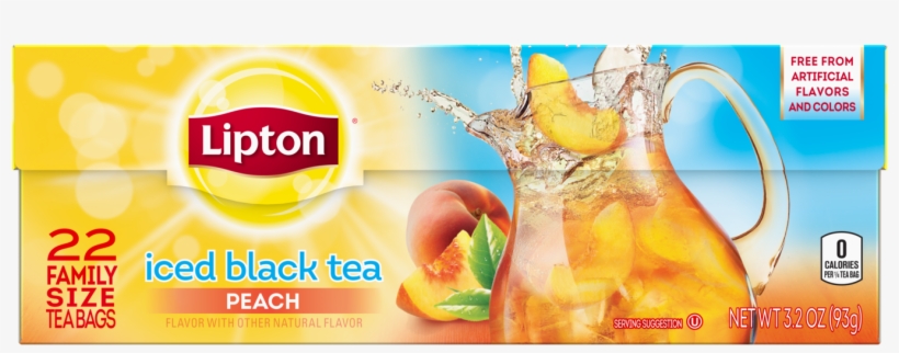 Lipton Iced Black Tea Peach, transparent png download