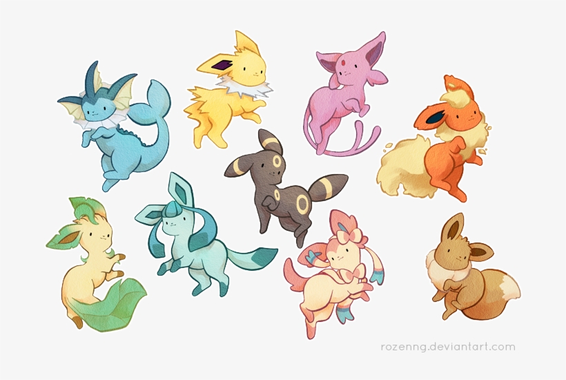 45 Images About Pokémon On We Heart It - Eevee Family, transparent png download
