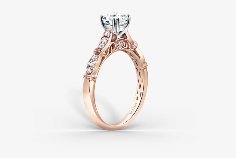 Stella 18k Rose Gold Engagement Ring - Yellow Gold Stella Kirkkara, transparent png download