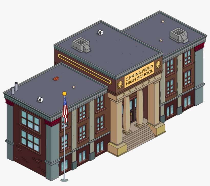 Springfield High School Tapped Out - High School Building Png, transparent png download