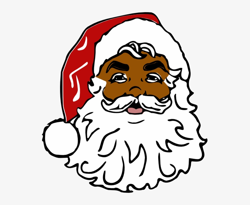 Clip Arts Related To - Black Santa Png, transparent png download