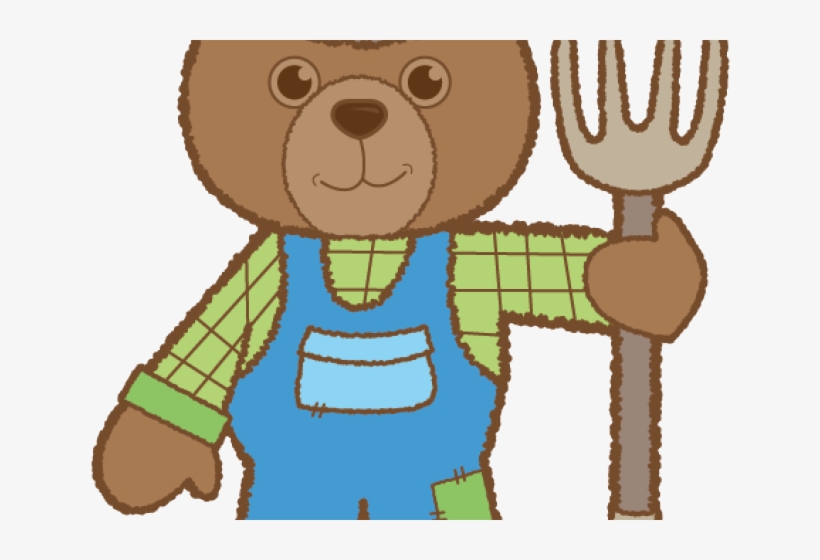 Bear Clipart Farmer - Cartoon, transparent png download