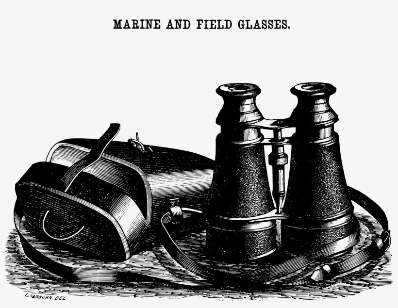 Jpeg Download - Vintage Binoculars Vector Free, transparent png download