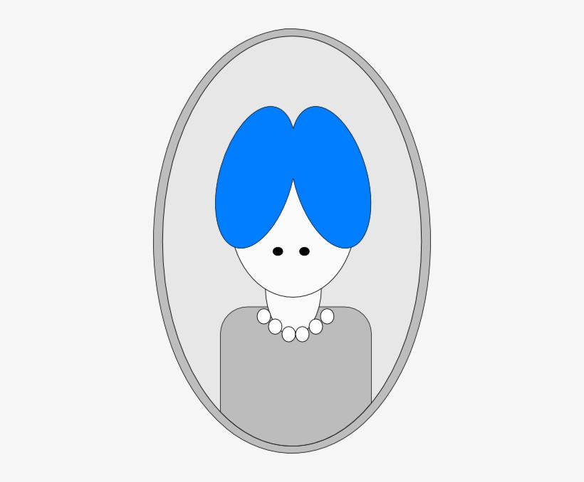 Grandma W Blue Hair Svg Clip Arts 390 X 597 Px, transparent png download