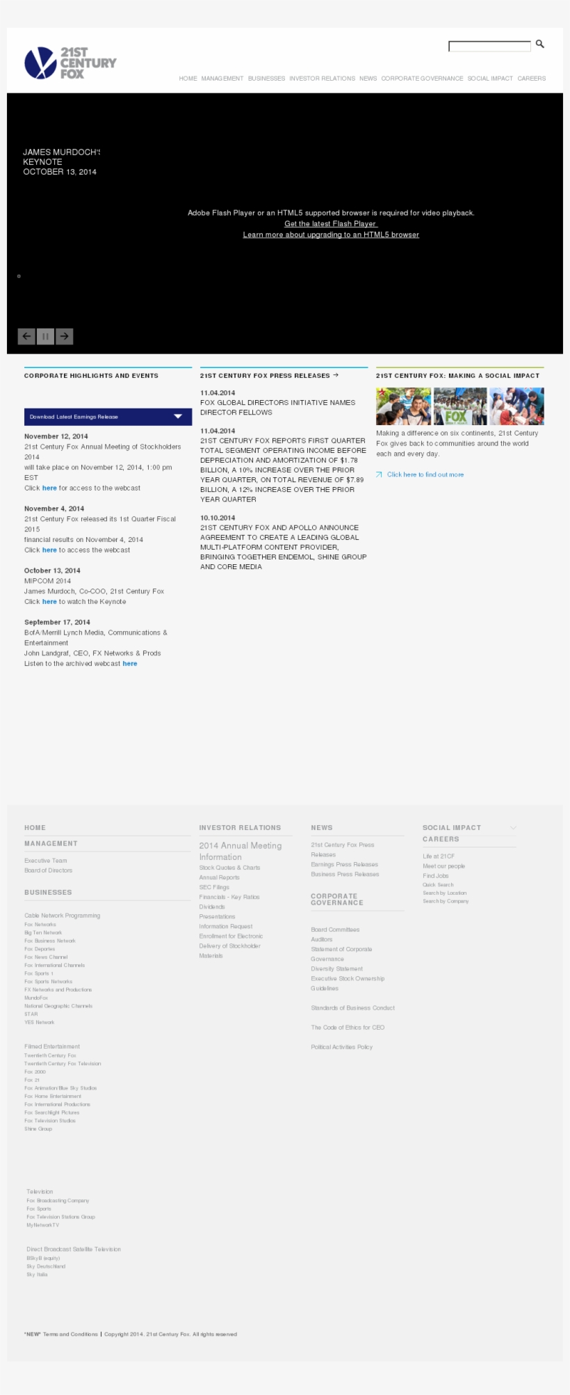 Twenty-first Century Fox Competitors, Revenue And Employees - Web Page, transparent png download