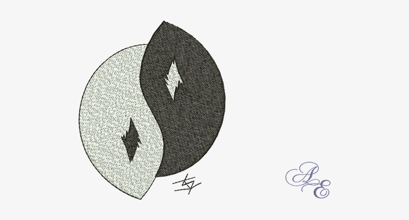A Stylized Yin Yang Symbol Of Duality - Art, transparent png download