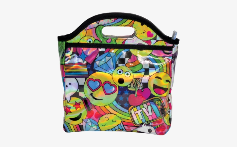 Emoji Party Holographic Lunch Tote - Party, transparent png download