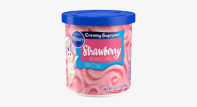 Creamy Supreme® Strawberry Flavored Frosting - Pillsbury Creamy Supreme Frosting, Strawberry - 16, transparent png download
