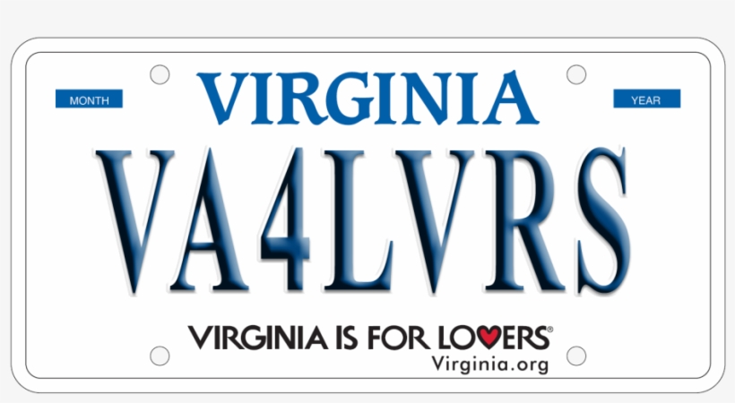 Virginia Is For Lovers License Plate, transparent png download